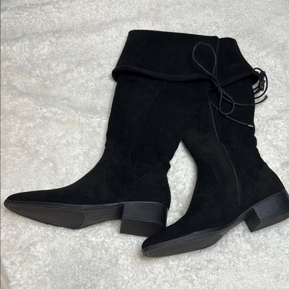 CROWN & IVY SIZE 8M Black Over-the-Knee Women's Boots NWOT - Picture 8 of 12